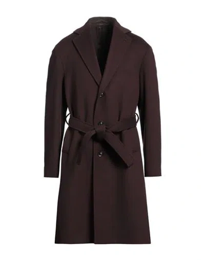 Lardini Man Coat Burgundy Size 40 Wool In Red