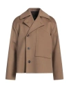 Lardini Man Coat Camel Size 40 Wool