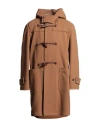 Lardini Man Coat Camel Size 42 Wool, Polyamide In Brown