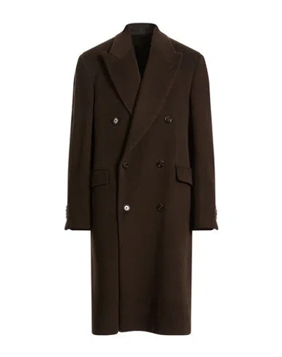 Lardini Man Coat Dark Brown Size 40 Wool