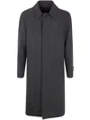 Lardini Classic Wool Blend Overcoat For Men In Grey