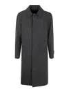 Lardini Classic Wool Blend Overcoat For Men In Gris