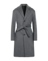 Lardini Man Coat Lead Size 40 Wool In Grey