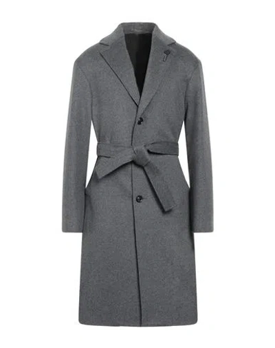 Lardini Man Coat Lead Size 40 Wool In Gray