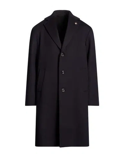 Lardini Man Coat Midnight Blue Size 42 Wool