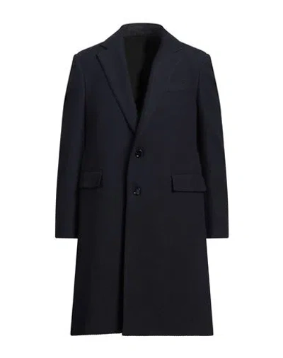 Lardini Man Coat Midnight Blue Size 42 Wool, Cotton, Viscose, Polyamide, Elastane