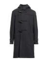 Lardini Man Coat Midnight Blue Size 42 Wool, Polyamide In Black