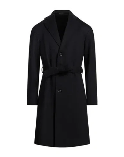 Lardini Man Coat Midnight Blue Size 46 Wool