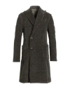Lardini Man Coat Military Green Size 38 Cotton, Wool In Gray
