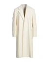 Lardini Man Coat Off White Size 40 Wool, Polyamide