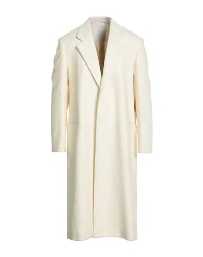 Lardini Man Coat Off White Size 40 Wool, Polyamide