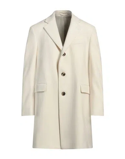 Lardini Man Coat White Size 44 Wool, Polyamide