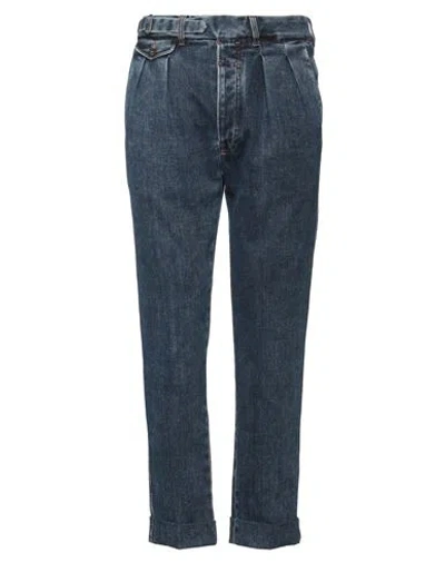 Lardini Man Denim Pants Blue Size 34 Cotton, Elastane