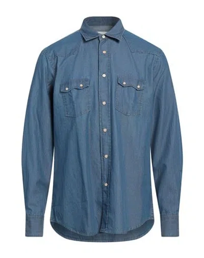 Lardini Man Denim Shirt Blue Size 16 ½ Cotton