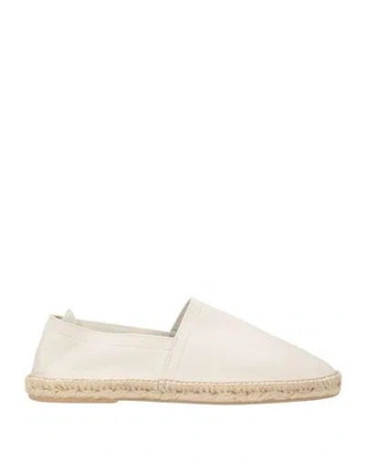 Lardini Man Espadrilles Beige Size 9 Leather In Neutral