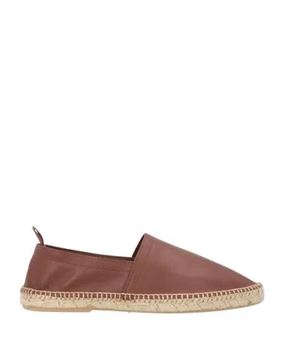 Lardini Man Espadrilles Brown Size 9 Leather