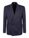 Lardini Man Feeling Double-breasted Jacket With Button Detailing In Blue
