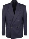 Lardini Man Feeling Double-breasted Jacket With Button Detailing In Blue