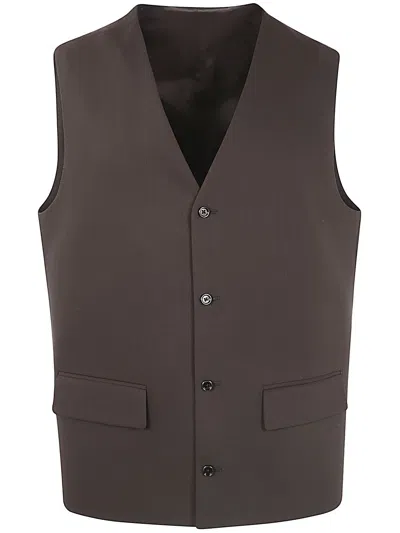 Lardini Man Gilet Drop Regular Clothing In Brown