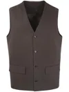 Lardini Man V-neck Sleeveless Tailored Front Pockets In Brown