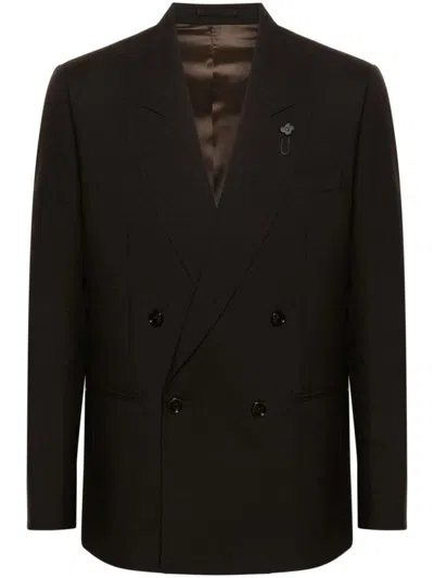 Lardini Man Jacket Attitude Drop 7 Regular In Brown