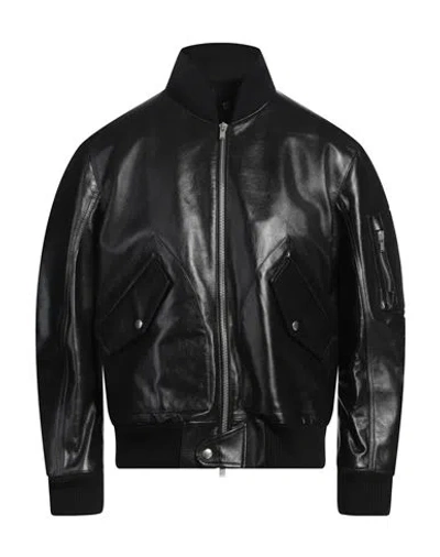 Lardini Man Jacket Black Size 40 Cow Leather
