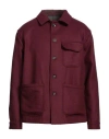 Lardini Man Jacket Burgundy Size M Wool, Silk, Cashmere In Red