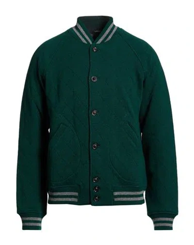 Lardini Man Jacket Dark Green Size M Wool, Polyamide
