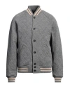 Lardini Man Jacket Grey Size M Wool, Polyamide