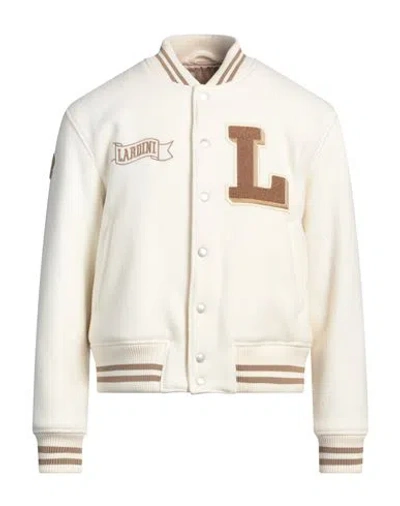 Lardini Man Jacket Ivory Size 40 Wool, Polyamide