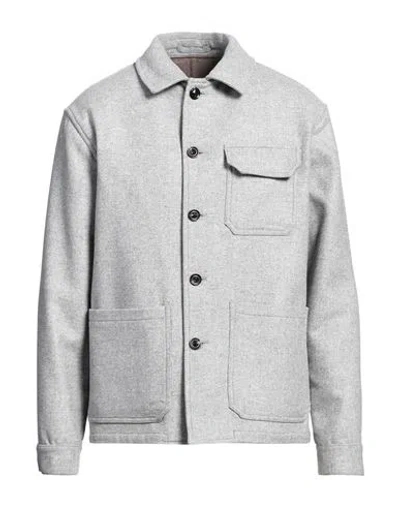 Lardini Man Jacket Light Grey Size L Wool, Silk, Cashmere In Grey
