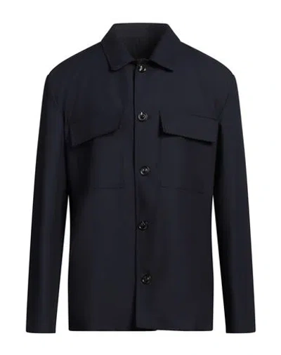 Lardini Man Jacket Midnight Blue Size Xxl Wool, Mohair Wool
