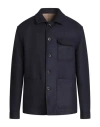 Lardini Man Jacket Midnight Blue Size S Wool, Silk, Cashmere In Blue