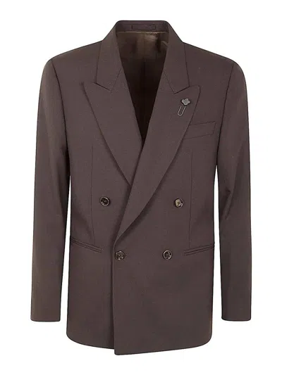 Lardini Man Jacket Regular In Marrón