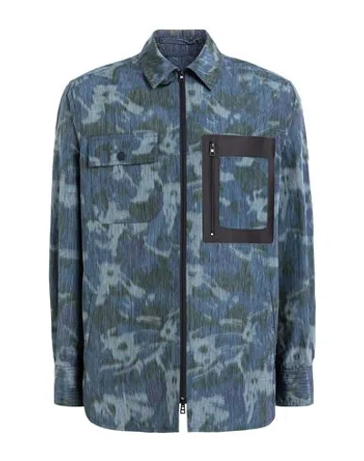 Lardini Man Jacket Slate Blue Size 44 Textile Fibers