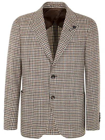 Lardini Man Jacket Special Line Drop 7 Regular In Beige