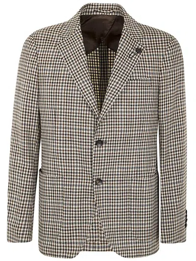 Lardini Man Jacket Special Line Drop 7 Regular In Black