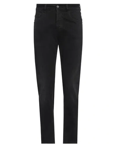 Lardini Man Jeans Black Size 34 Cotton, Elastane