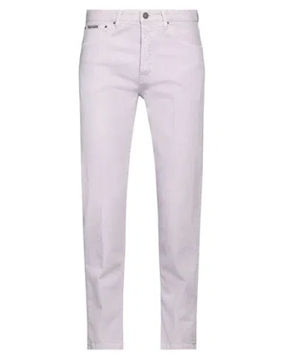 Lardini Man Jeans Lilac Size 32 Cotton, Elastane In Purple