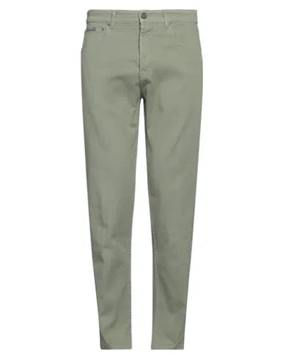 Lardini Man Jeans Military Green Size 35 Cotton, Elastane