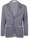 Lardini Man Knit Jacket In Blue