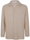Lardini Textured Fabric Knit Jacket In Butter
