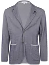 Lardini Man Knit Jacket In Blue