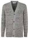 Lardini Man V-neck Knit Sweater In Gray