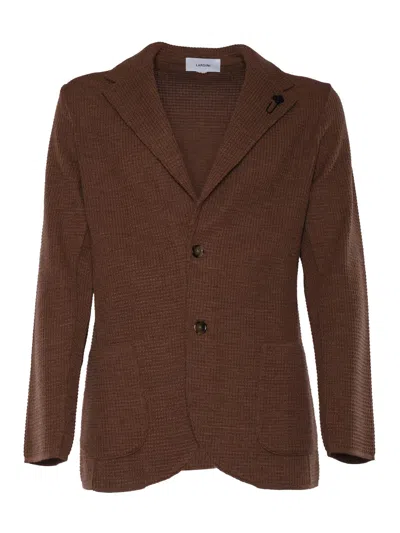 Lardini Single-breasted Jacket In Multicolor