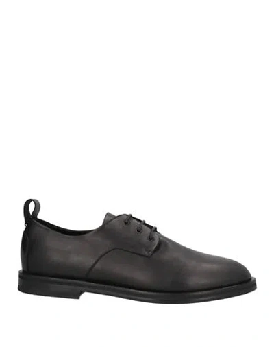 Lardini Man Lace-up Shoes Black Size 9 Leather
