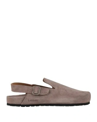 Lardini Man Mules & Clogs Grey Size 10 Leather In Gray