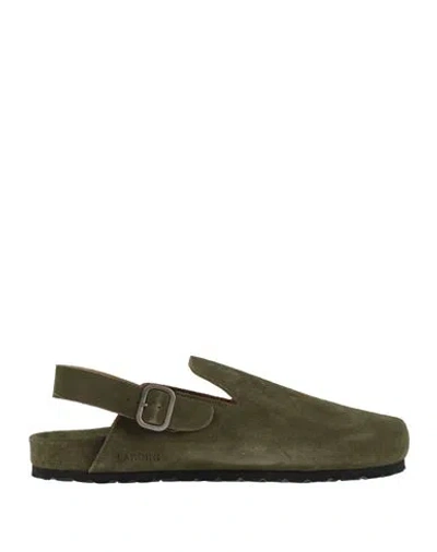 Lardini Man Mules & Clogs Military Green Size 10 Leather