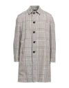 Lardini Man Overcoat & Trench Coat Dark Brown Size 40 Wool, Linen In Gray