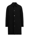 Lardini Man Overcoat & Trench Coat Black Size 38 Wool, Polyester, Elastane